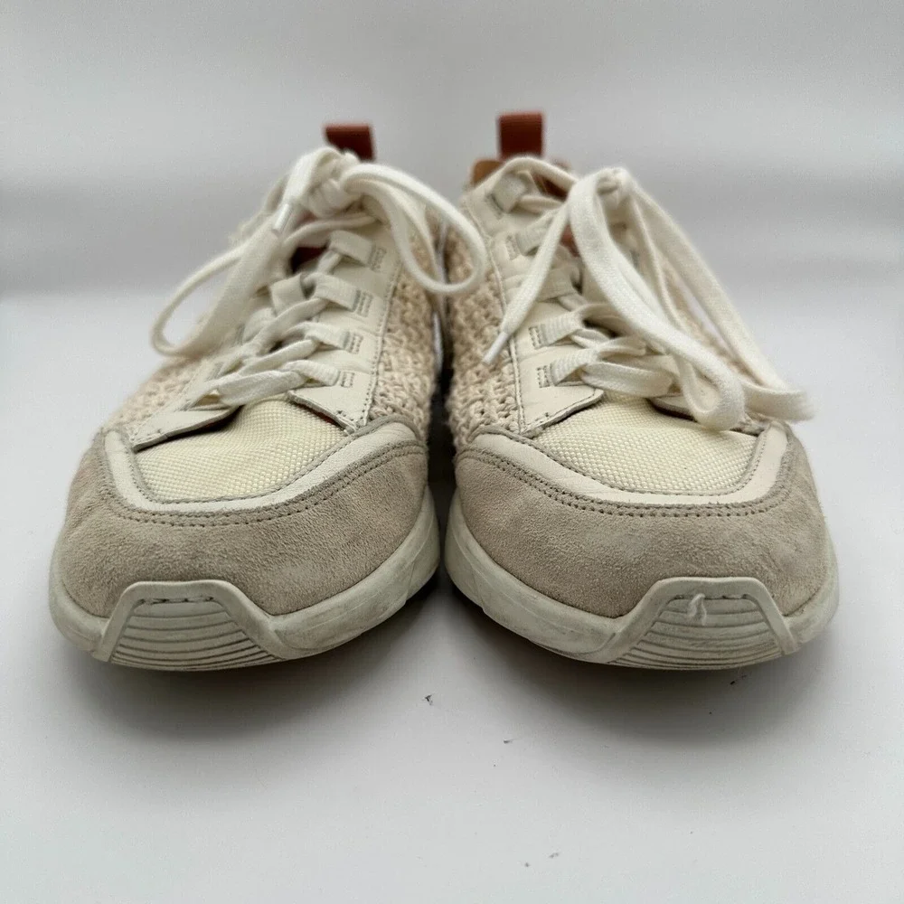 Sezane Souliers Sama Sneakers Shoes‎ Womens Size 10 Beige Crochet Luxury Indie